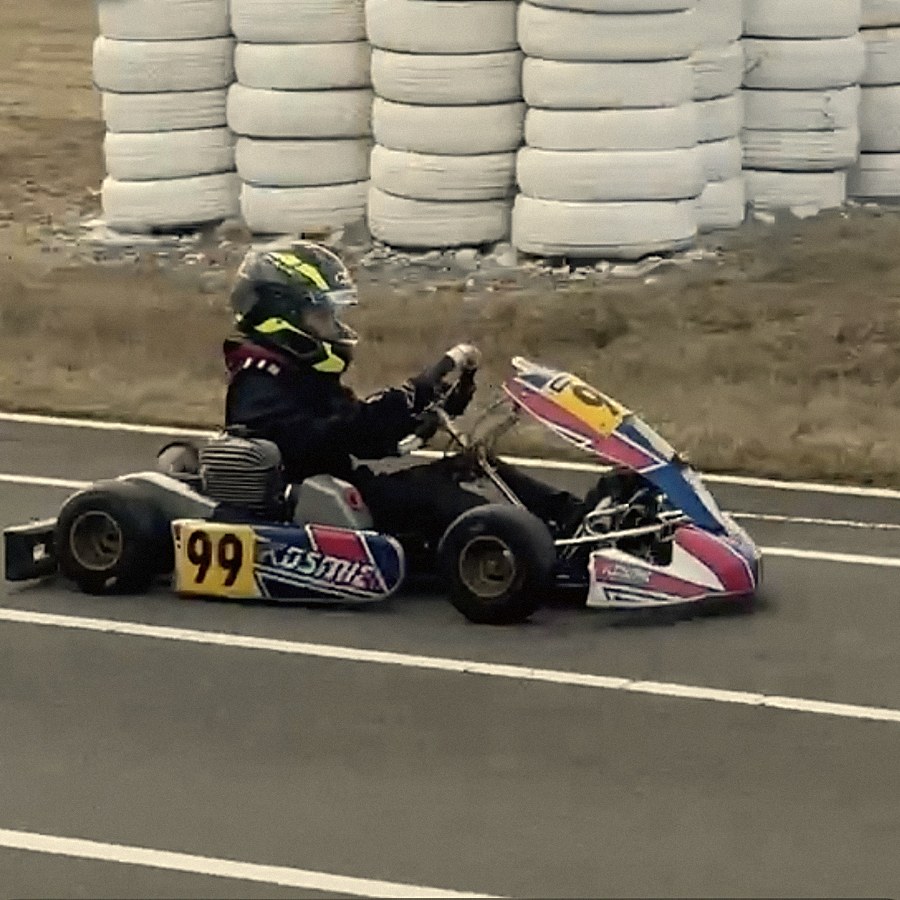 Number 99 on track at speed