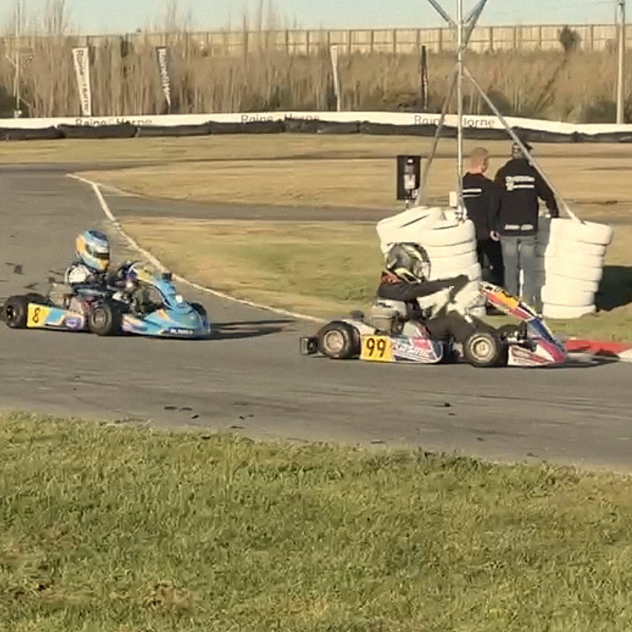 Chasing down the kart in front